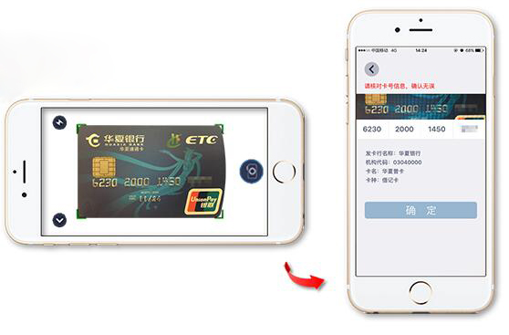 OCR bank card scanning recognition technology