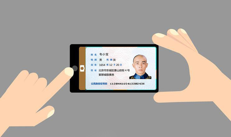 身份证识别示意图
